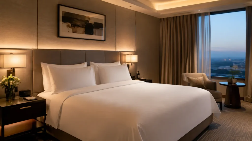 lit bien fait avec matelas sofitel