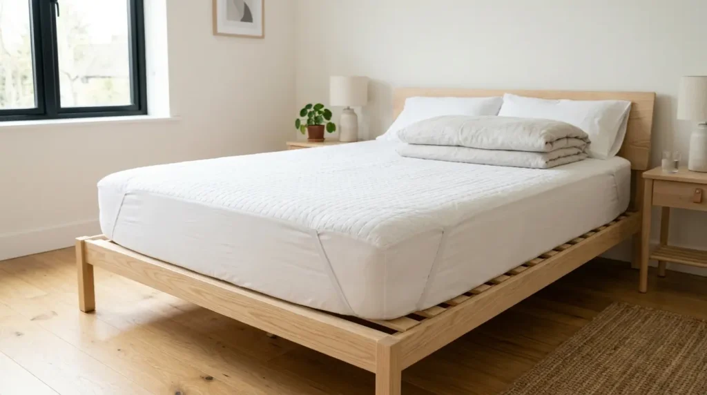 matelas neuf posé sur son sommier