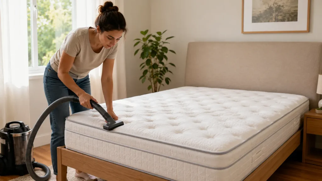 nettyage du matelas à l'aspirateur