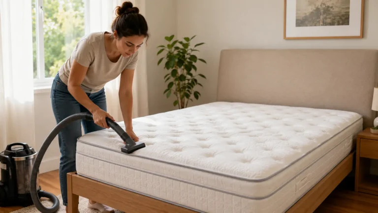 nettoyage du matelas à l'aspirateur