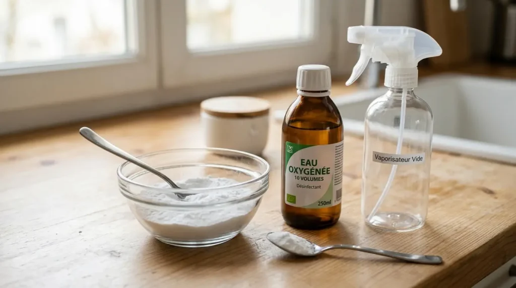 eau oxygénée et bicarbonate de soude