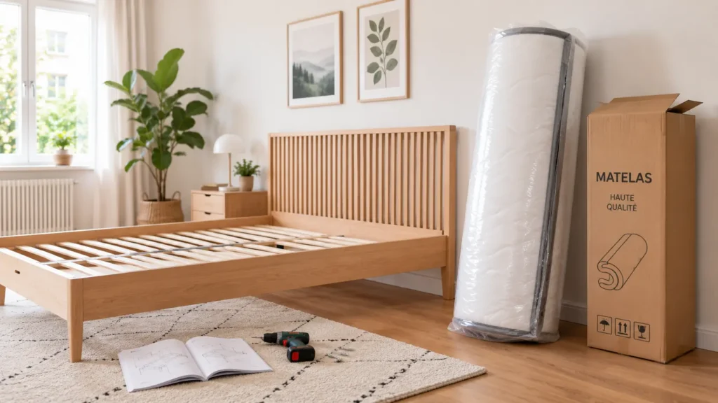 montage d'un lit avec matelas ikea