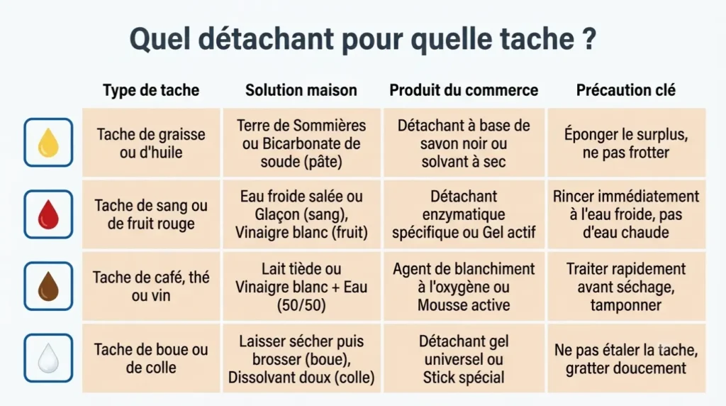 quel détachant pour quelle tâche