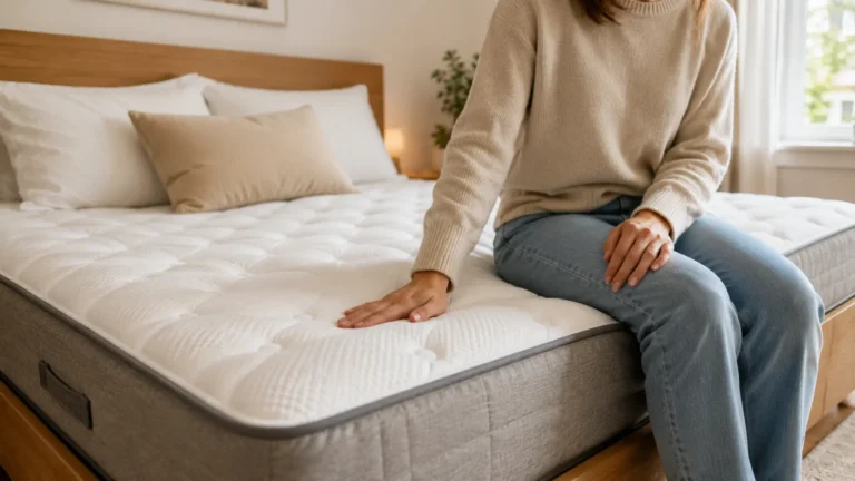 test de la fermeté d'un matelas ikea