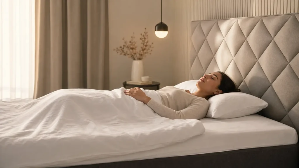 femme dormant sur le dos