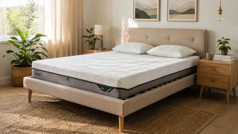 matelas tempur sur un sommier