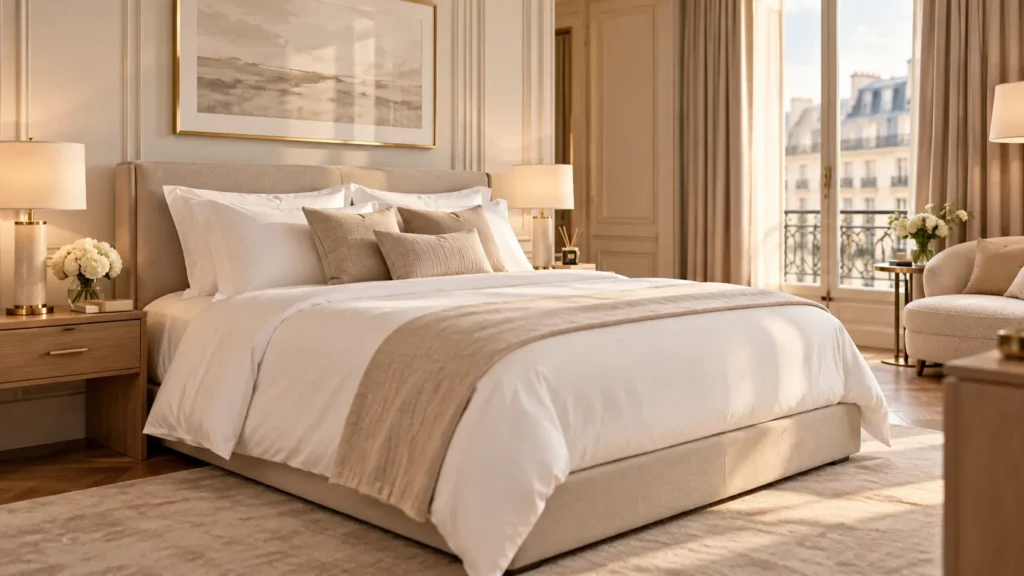 chambre d'hôtel équipés d'un matelas simmons