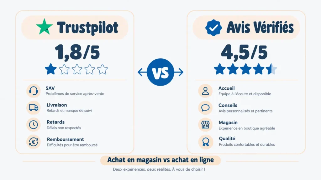 différence de notes entre trustpilot et avis vérifiés